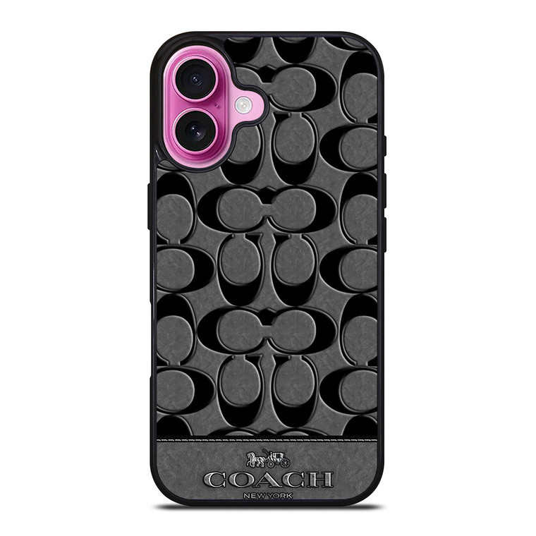 COACH NEW YORK GREY iPhone 16 Plus Case Cover