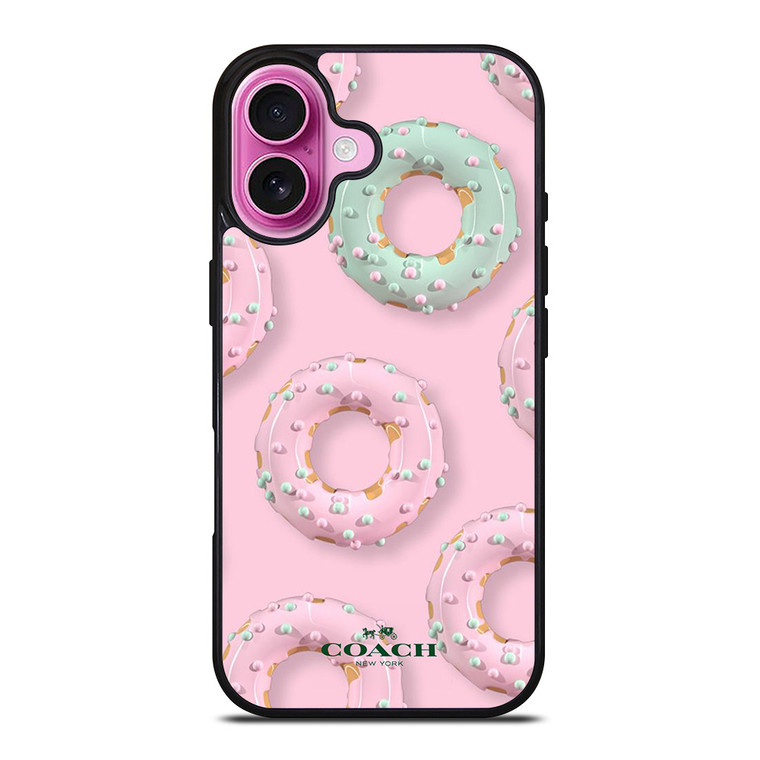 COACH NEW YORK LOGO DONUTS ICON iPhone 16 Plus Case Cover