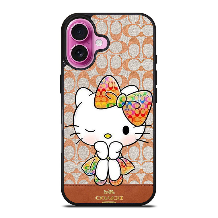 COACH NEW YORK LOGO HELLO KITTY iPhone 16 Plus Case Cover