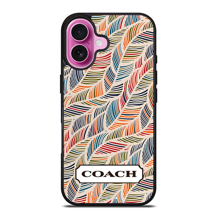 COACH NEW YORK LOGO MONOGRAM SEAMLESS PATTERN iPhone 16 Plus Case Cover
