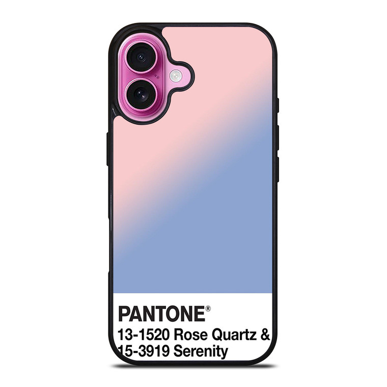 COLOR PANTONE ROSE QUARTZ AND SERENITY iPhone 16 Plus Case Cover