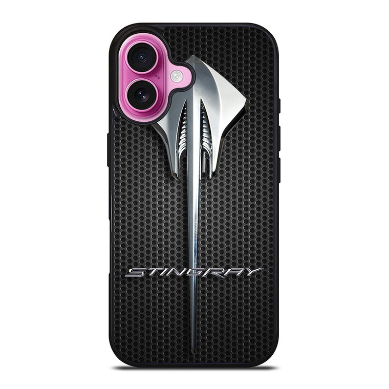 CORVETTE STINGRAY LOGO METAL iPhone 16 Plus Case Cover