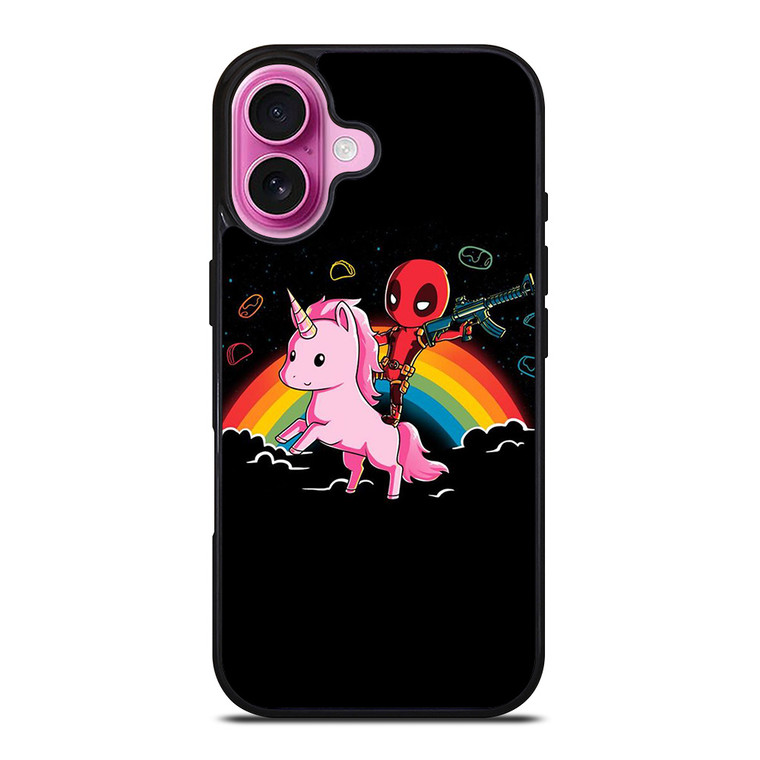 DEADPOOL AND UNICORN CUTE iPhone 16 Plus Case Cover DEADPOOL AND UNICORN CUTE iPhone 16 Plus Case Cover