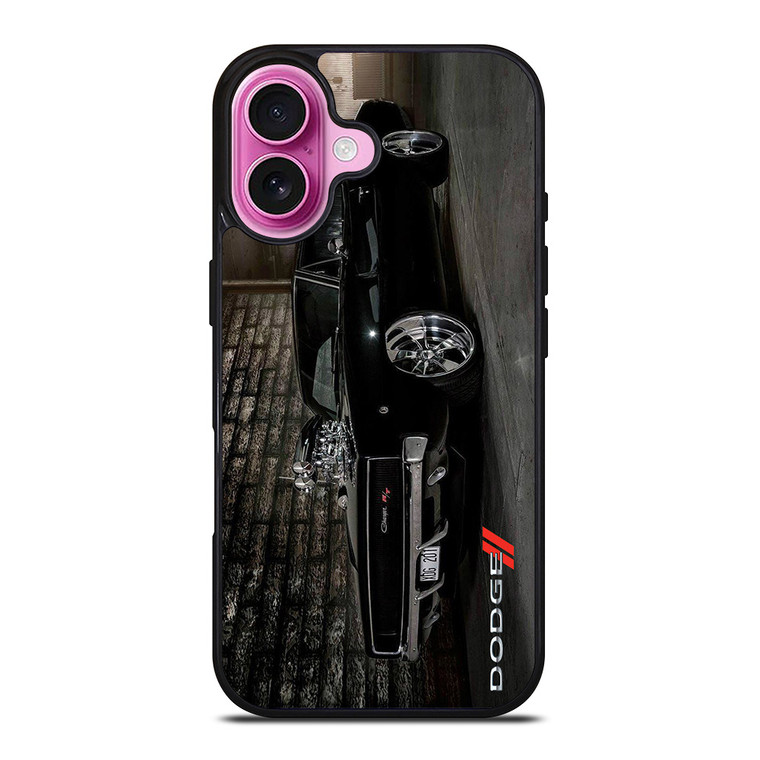 DODGE CHARGER BLACK CAR iPhone 16 Plus Case Cover