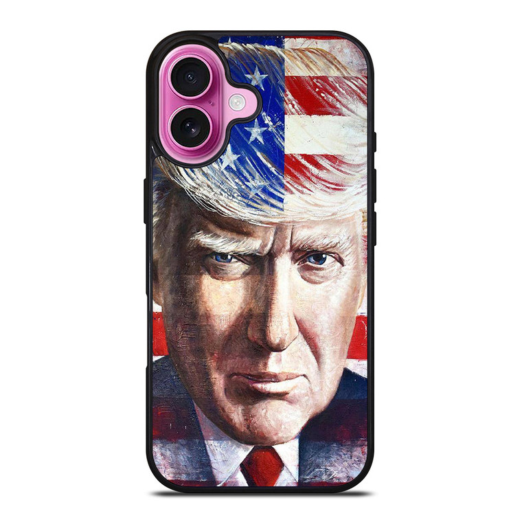 DONALD TRUMP FACE ART iPhone 16 Plus Case Cover