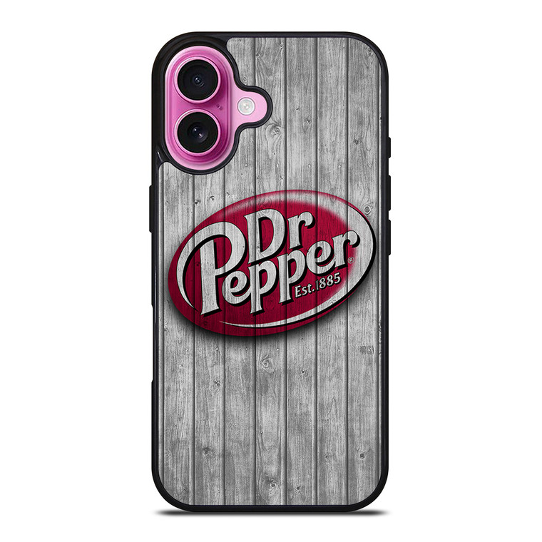 DR PEPPER WOODEN LOGO iPhone 16 Plus Case Cover