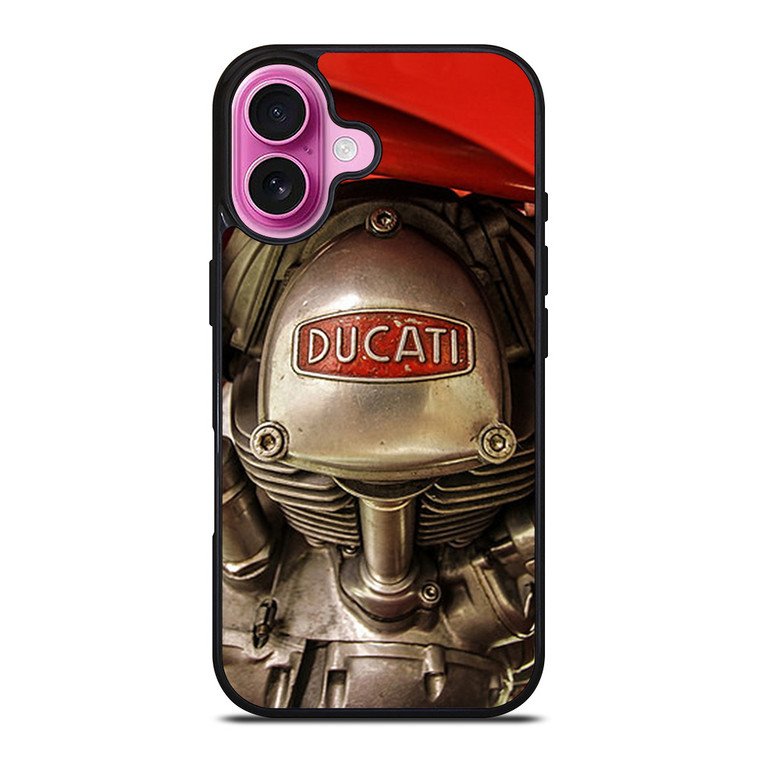 DUCATI ENGINE LOGO RETRO iPhone 16 Plus Case Cover