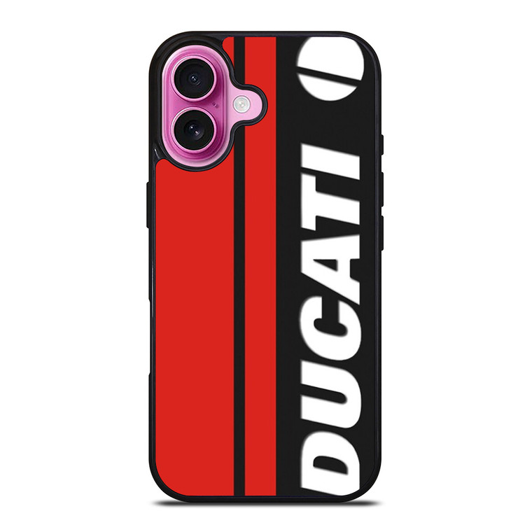 DUCATI MOTOR VERTICAL LOGO iPhone 16 Plus Case Cover