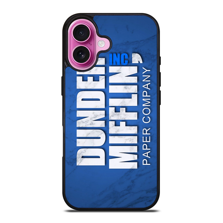 DUNDER MIFFLIN LOGO MARBLE iPhone 16 Plus Case Cover