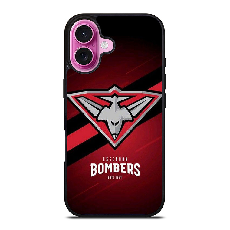 ESSENDON BOMBERS FOOTBALL CLUB LOGO iPhone 16 Plus Case Cover