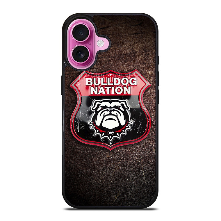 GEORGIA BULLDOGS RUSTY BADGE iPhone 16 Plus Case Cover