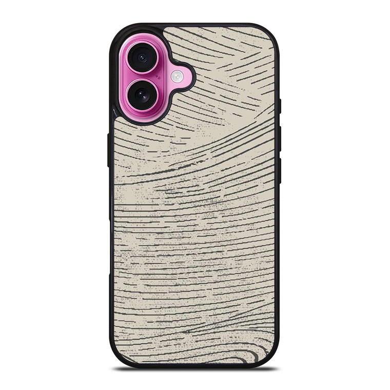 HAND DRAWING WAVES PATTERN iPhone 16 Plus Case Cover