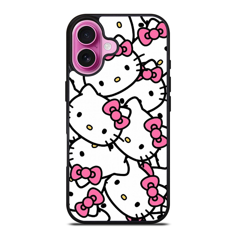 HELLO KITTY FACE COLLAGE iPhone 16 Plus Case Cover