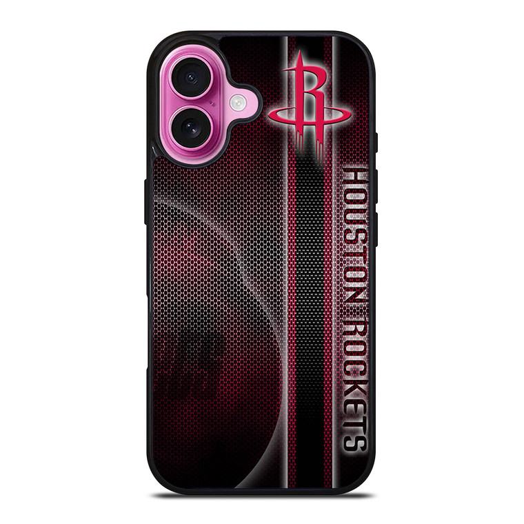 HOUSTON ROCKETS METAL LOGO iPhone 16 Plus Case Cover