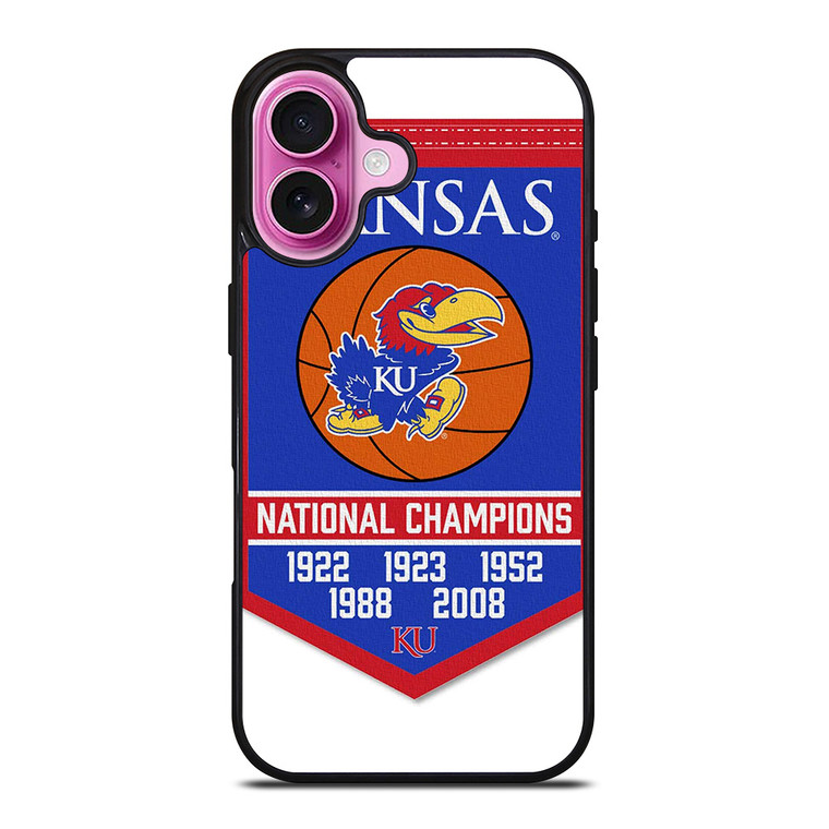 KANSAS JAYHAWKS UNIVERSITY BASKETBALL iPhone 16 Plus Case Cover