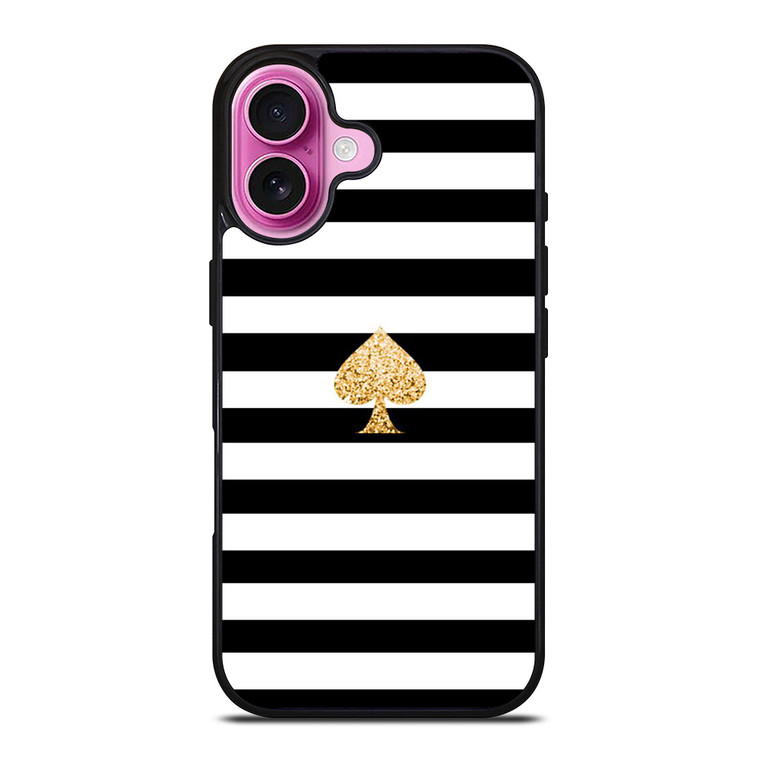 KATE SPADE GOLD AND STRIPES iPhone 16 Plus Case Cover