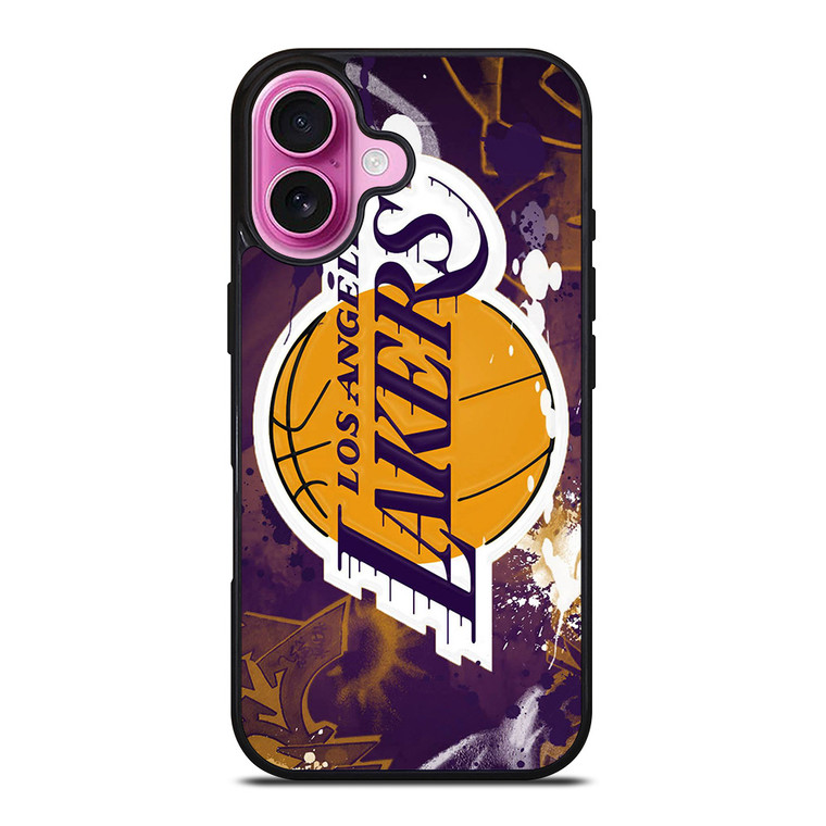 LA LAKERS ART LOGO iPhone 16 Plus Case Cover
