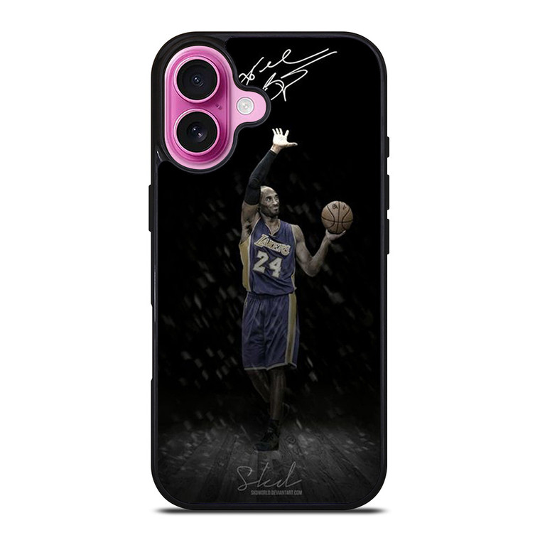 LA LAKERS KOBE BRYANT SIGNATURE 2 iPhone 16 Plus Case Cover