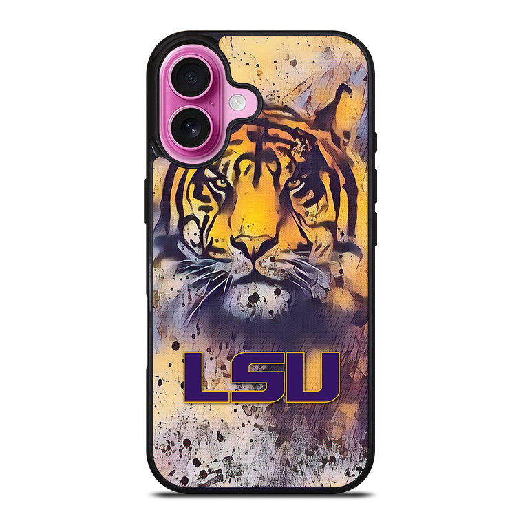 LSU TIGERS ART LOGO iPhone 16 Plus Case Cover