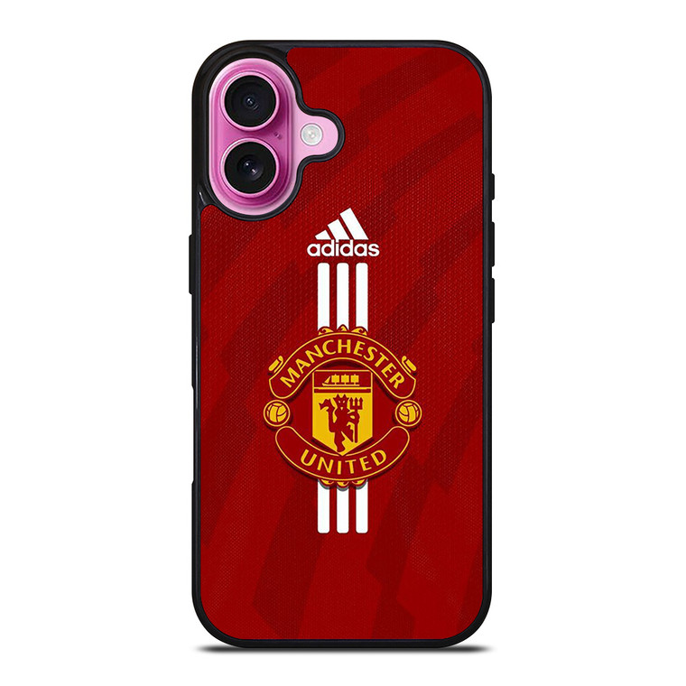 MANCHESTER UNITED FC FOOTBALL LOGO ADIDAS iPhone 16 Plus Case Cover