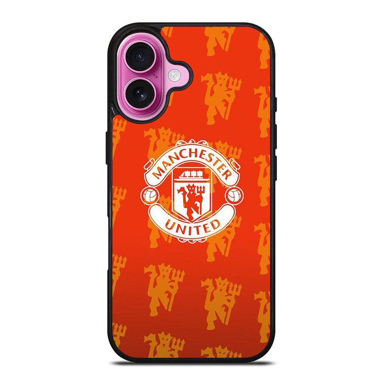 MANCHESTER UNITED FC LOGO RED DEVILS iPhone 16 Plus Case Cover