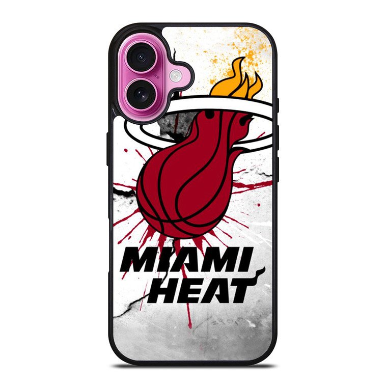 MIAMI HEAT ART LOGO iPhone 16 Plus Case Cover