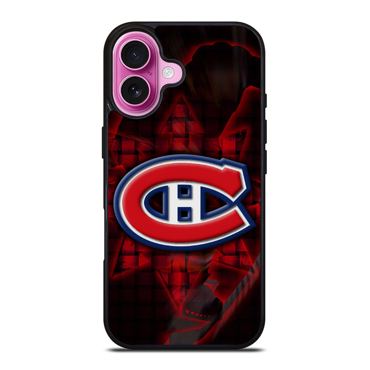 MONTREAL CANADIENS RED GLOW SYMBOL iPhone 16 Plus Case Cover