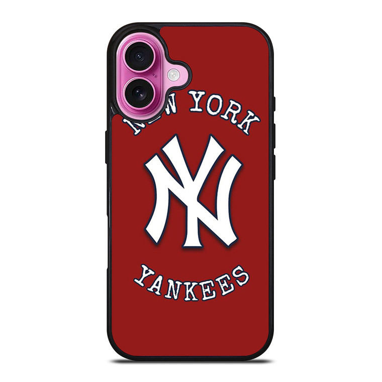 NEW YORK YANKEES BASEBALL LOGO RED iPhone 16 Plus Case Cover