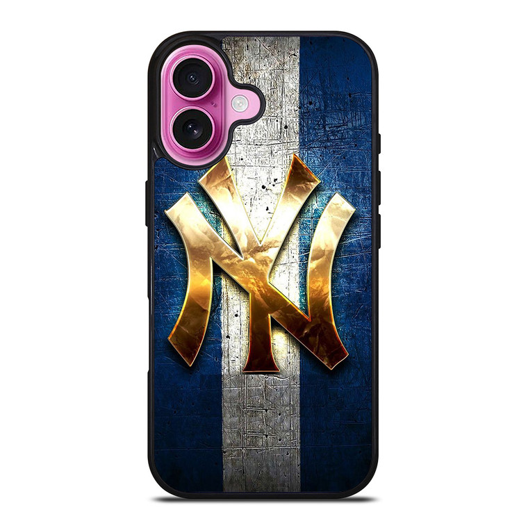 NEW YORK YANKEES GOLDEN LOGO BASEBALL CLUB iPhone 16 Plus Case Cover