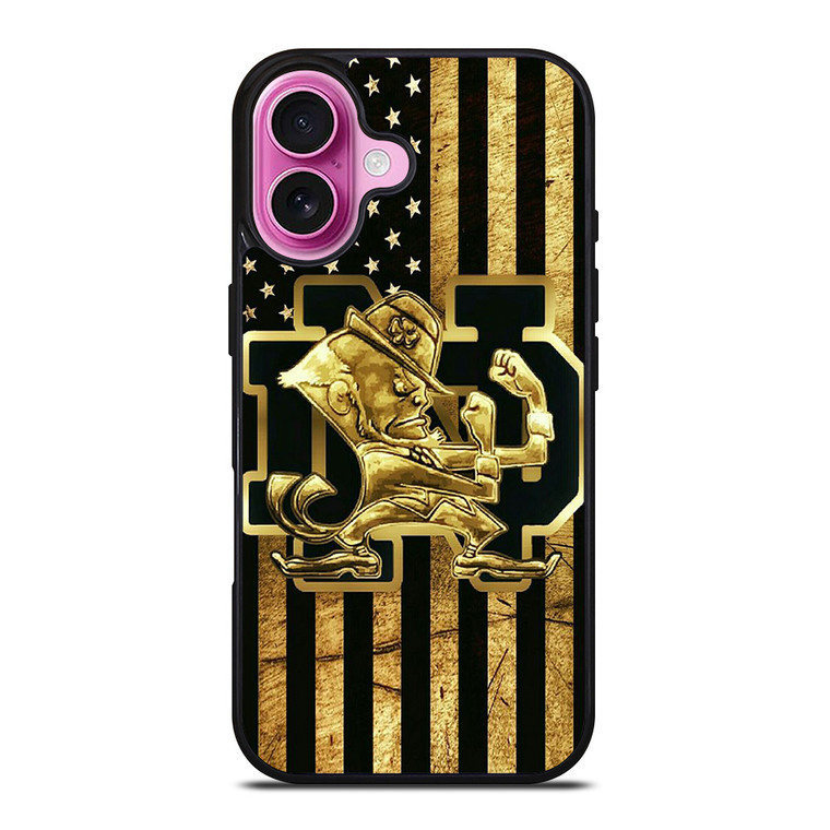 NOTRE DAME FIGHTING IRISH GOLD iPhone 16 Plus Case Cover