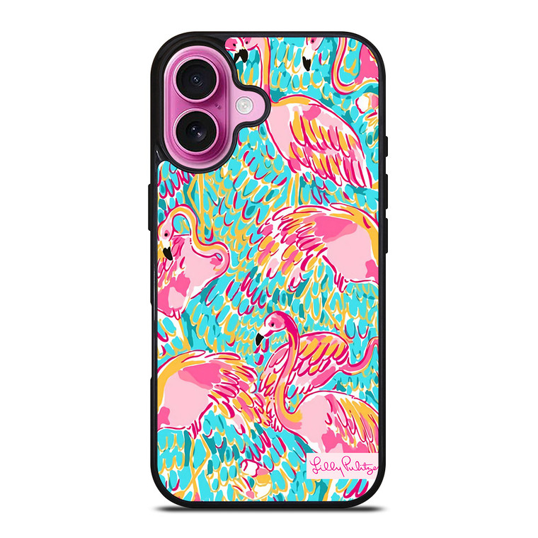 PATTERN LILLY PULITZER FLAMINGO iPhone 16 Plus Case Cover