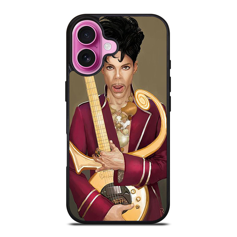 PRINCE PURPLE IN MEMORIAM AND GUITAR iPhone 16 Plus Case Cover PRINCE PURPLE IN MEMORIAM AND GUITAR iPhone 16 Plus Case Cover