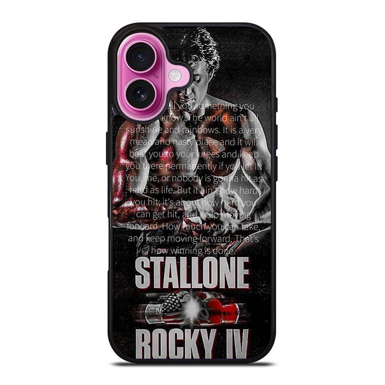 ROCKY BALBOA QUOTE ART iPhone 16 Plus Case Cover