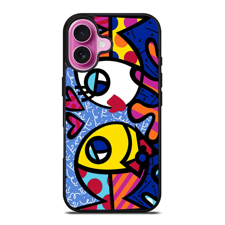 ROMERO BRITTO FISH LOVE iPhone 16 Plus Case Cover ROMERO BRITTO FISH LOVE iPhone 16 Plus Case Cover