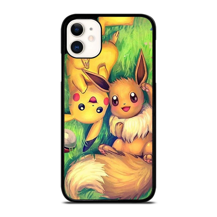 POKEMON EEVEE AND PIKACHU iPhone 11 Case Cover