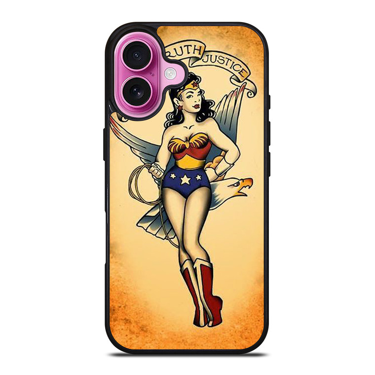 SAILOR JERRY TATTOO WONDER WOMAN iPhone 16 Plus Case Cover