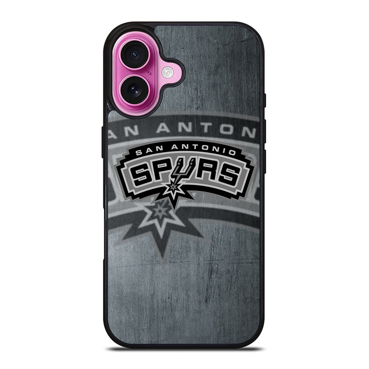 SAN ANTONIO SPURS METAL LOGO iPhone 16 Plus Case Cover
