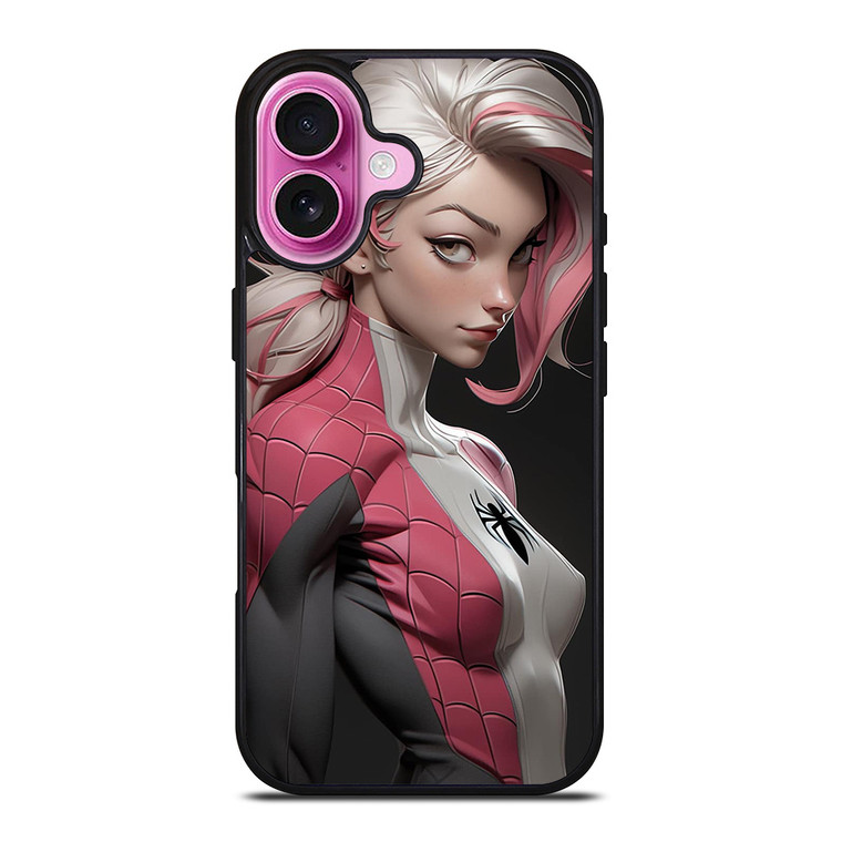 SEXY SPIDER GIRL MARVEL COMICS CARTOON iPhone 16 Plus Case Cover