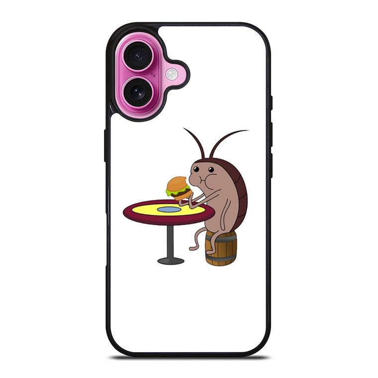 SPONGEBOB COCKROACH EAT PATTY iPhone 16 Plus Case Cover
