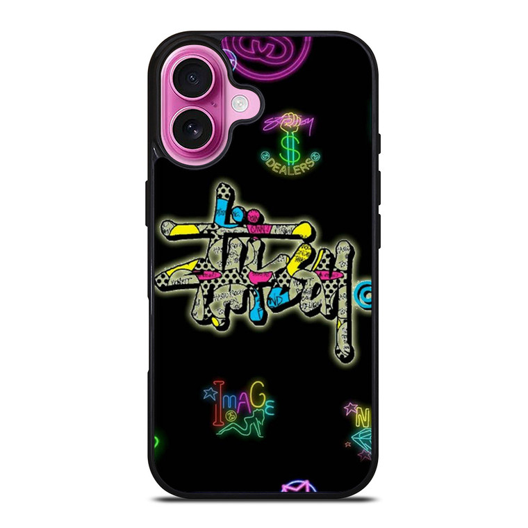 STUSSY LOGO COLOR FULL iPhone 16 Plus Case Cover