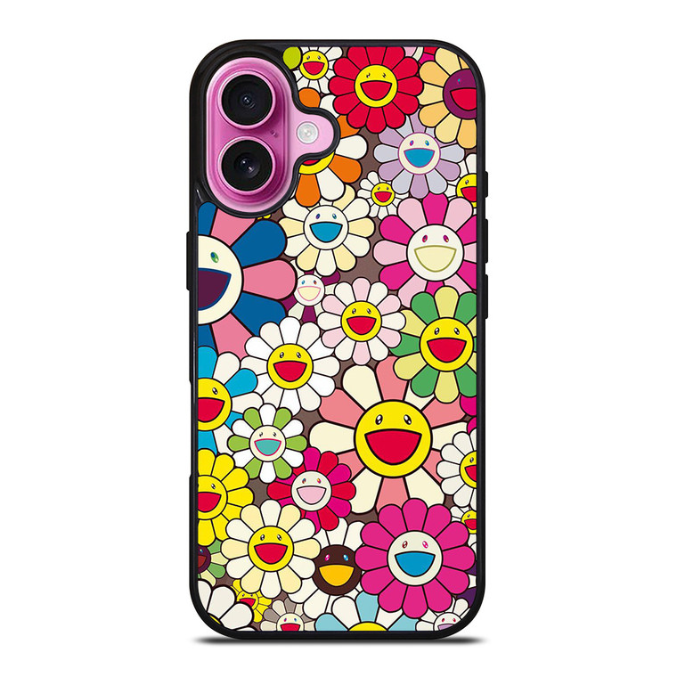 TAKASHI MURAKAMI FLOWERS COLLAGE iPhone 16 Plus Case Cover