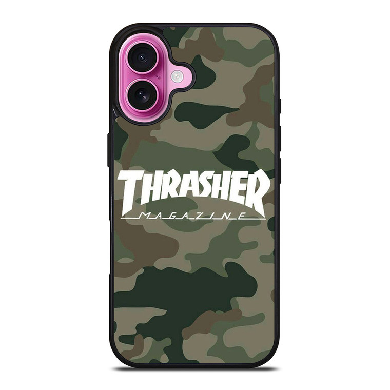 THRASHER SKATEBOARD MAGAZINE CAMO iPhone 16 Plus Case Cover THRASHER SKATEBOARD MAGAZINE CAMO iPhone 16 Plus Case Cover