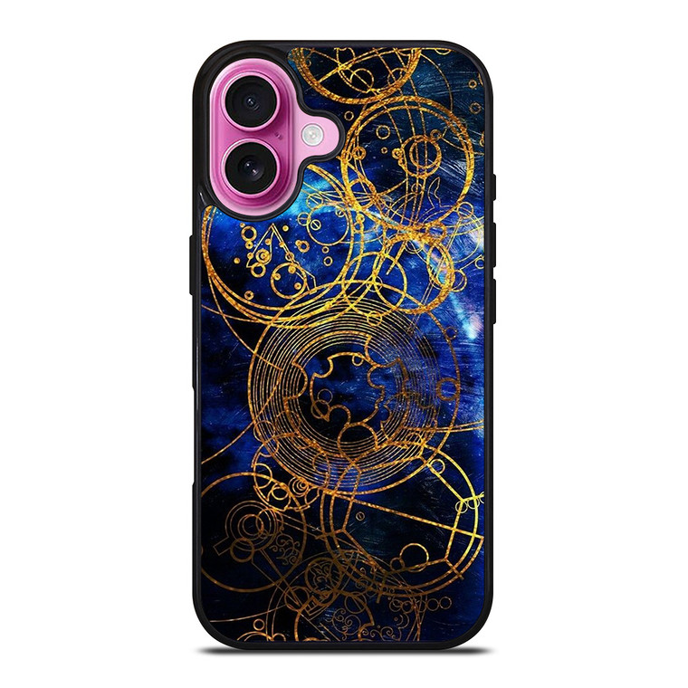 TIME LORD WRITING GOLD BLUE iPhone 16 Plus Case Cover