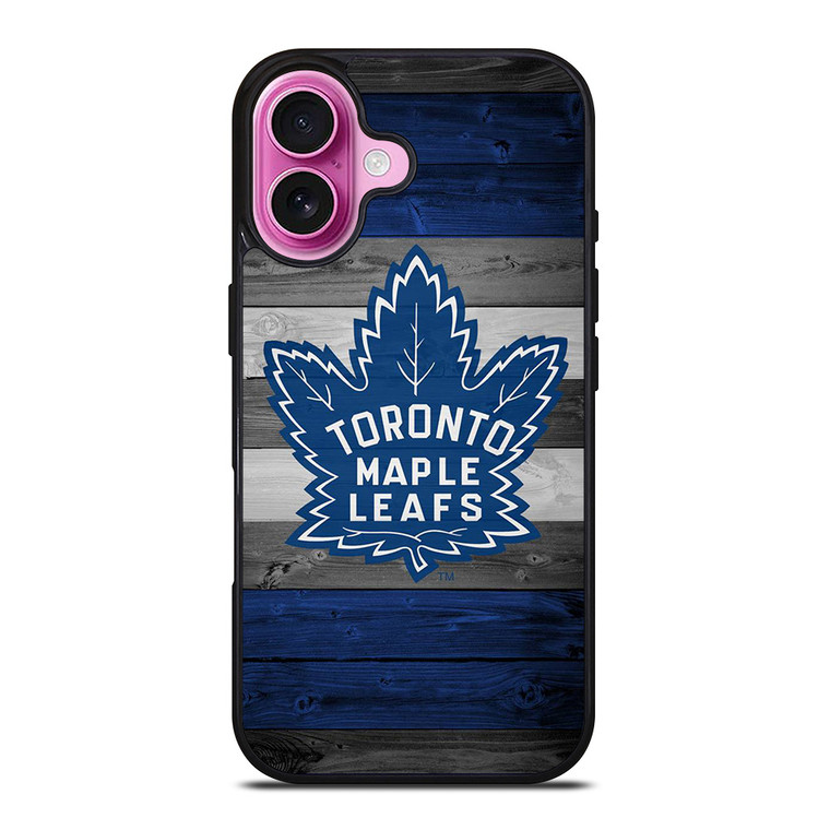 TORONTO MAPLE LEAFS WOODEN LOGO iPhone 16 Plus Case Cover