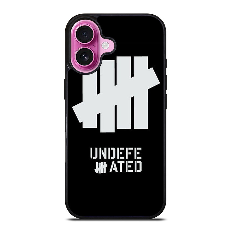 UNDEFEATED BLACK LOGO iPhone 16 Plus Case Cover