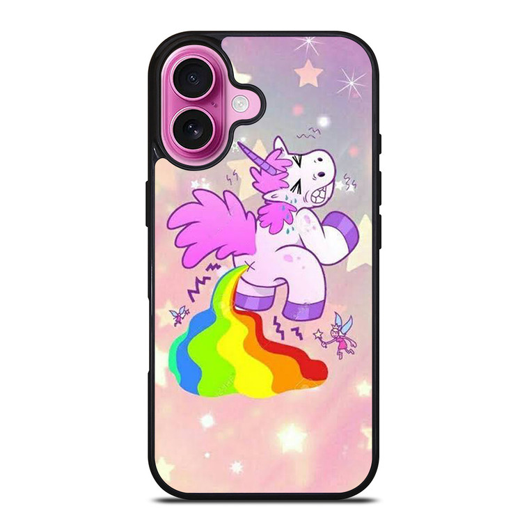 UNICORN POOPING RAINBOW iPhone 16 Plus Case Cover UNICORN POOPING RAINBOW iPhone 16 Plus Case Cover