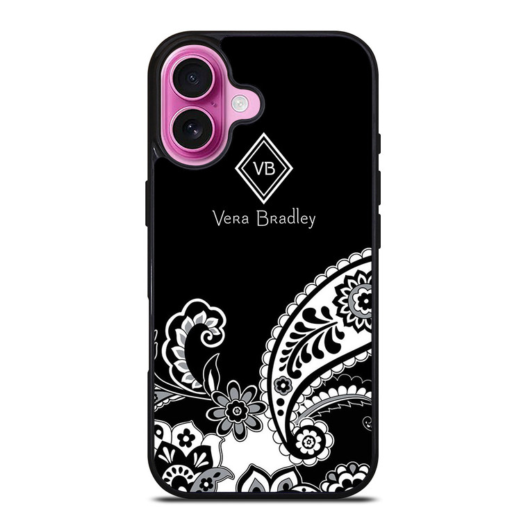 VERA BRADLEY BLACK AND WHITE iPhone 16 Plus Case Cover