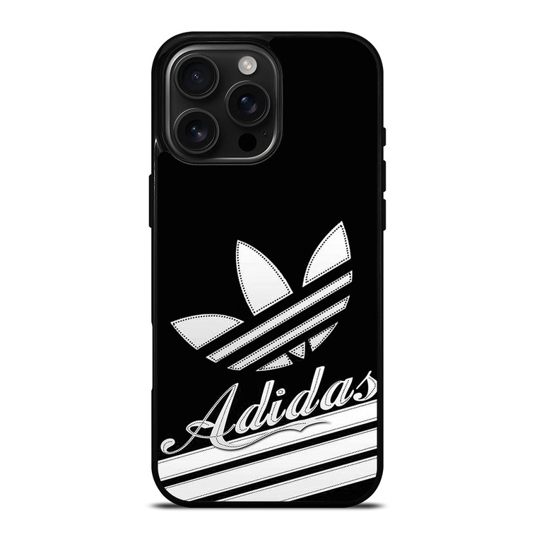 ADIDAS LOGO BLACK RETRO iPhone 16 Pro Max Case Cover
