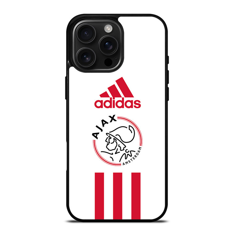 AJAX AMSTERDAM FC ADIDAS STRIPES iPhone 16 Pro Max Case Cover