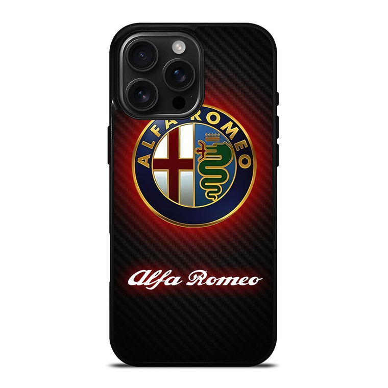 ALFA ROMEO RED CARBON LOGO iPhone 16 Pro Max Case Cover ALFA ROMEO RED CARBON LOGO iPhone 16 Pro Max Case Cover